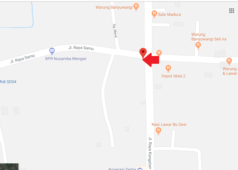 Maps Perempatan Jl Raya Kangetan - Jl Raya Samu