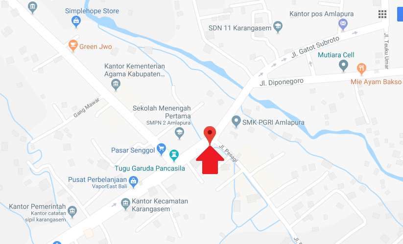 Maps Jl Sudirman, Karangasem 
