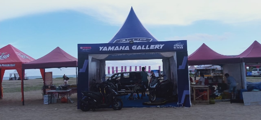 Pemasangan Tenda Yamaha Event Bhayangkara